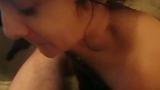 Gorgeous girl satisfying oral to my thick cock with hot ride on top