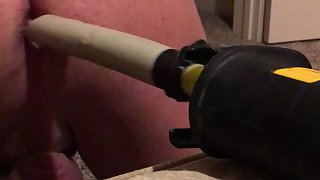Probing my tight ass with a dildo, Watch as it pounds my ass