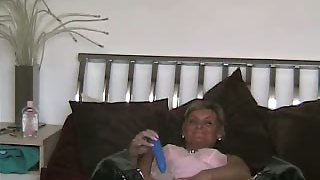 Wife fucking and masturbating using an assortment of sex toys