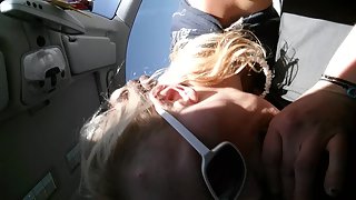 Slut Sucks Dick in Car