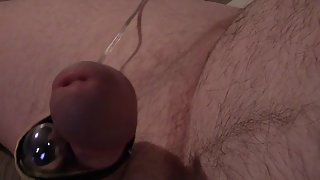 Vibrator on shaft of my cock to make me orgasm