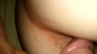 Boyfriend bangs his girlfriend's ass and pussy