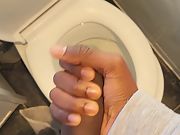 Big black dick cumshots in toilet