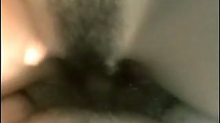 Caterina masturbating her hairy moist pussy and screwing lover