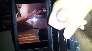 Tribute for a female friend masturbating cock on video