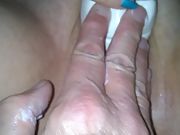POV of my girlfriend squirt multiple times as she she vibrates her clit